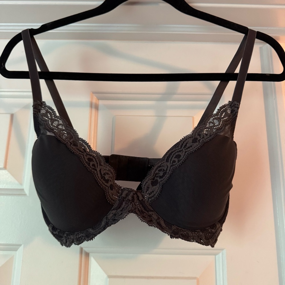 Natori Charcoal Lace Accent Bra